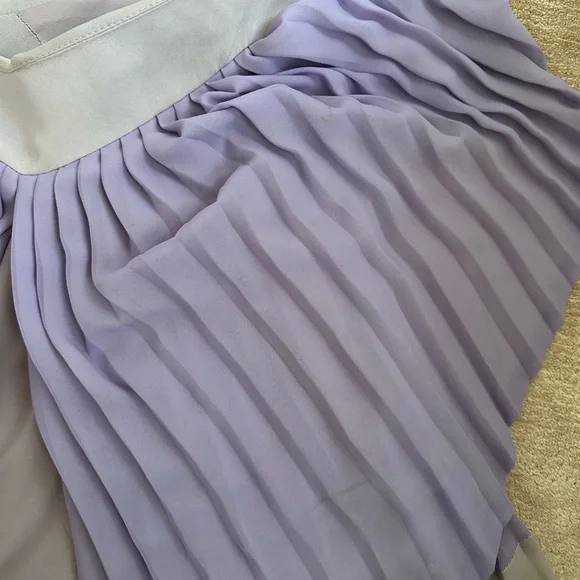 Dion Lee lavender / purple knife print mini- skirt